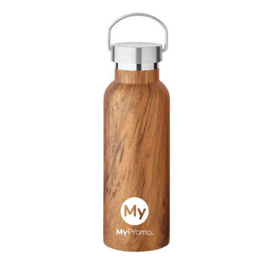 Double wall bottle | Recycled stainless steel | 500 ml | Leak free | brown