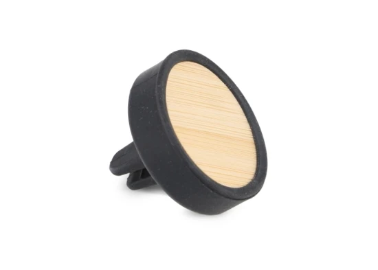 Car vent air refresher | Bamboo | Ø4.2x3.1cm | Lemon scent | Black