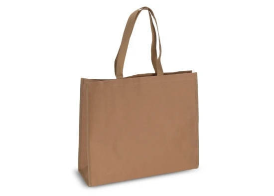 Shopping bag | Kraft paper & non-woven 140g/m² | 45x16x38cm | Reinforced paper | Brown