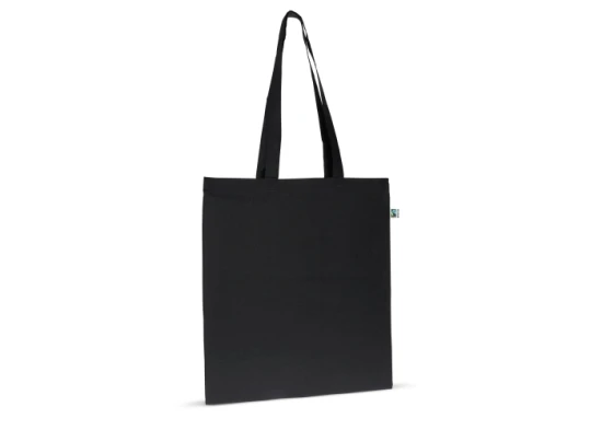 Shopping bag | Cotton 140g/m² | 38x42cm | Fairtrade | Black