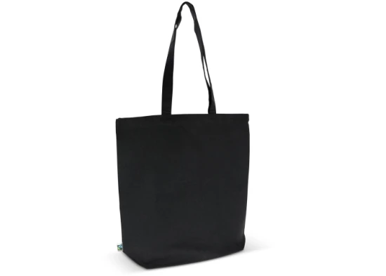 Shopping bag | Cotton 270g |  42x12x43 cm | Fairtrade | Black