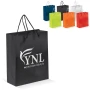 Borsa di medie dimensioni | Carta da 200g/m² | 24x10x30cm | Manici in corda | Plastificazione lucida | Resistente | Disponibile in diversi colori