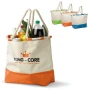 Einkaufs-/Strandtasche | Leinwand | 34x52x17cm | Helle Farben