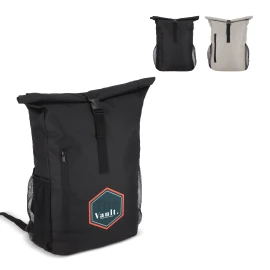 Mochila enrollable para bicicleta | PET reciclado 600D | 20 L | Tirantes acolchados desmontables | Clips para bicicleta