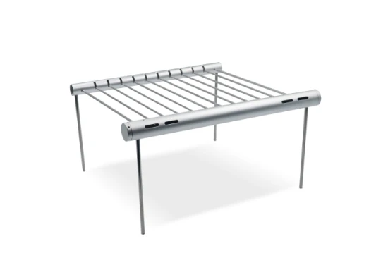 Draagbare barbecue | Aluminium & metaal | Lichtgewicht | Zilver