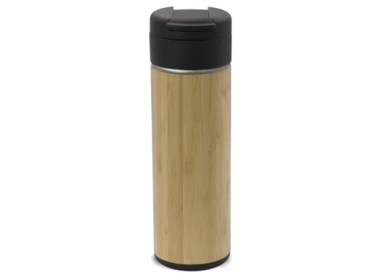 Thermo bottle | Bamboo | 400ml | Double wall | Wood