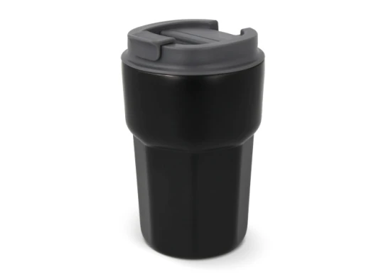 Thermos mug | Stainless steel & rPP | 350ml | Ceramic coated | Black