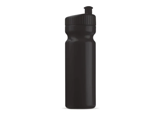 Gourde de sport | LDPE & PP | 750ml | Made in EU | Impression numérique à 360° | Noir