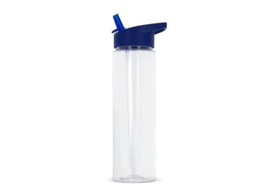 Water Bottle | rPET l | 600 ml | Foldable straw | Blue