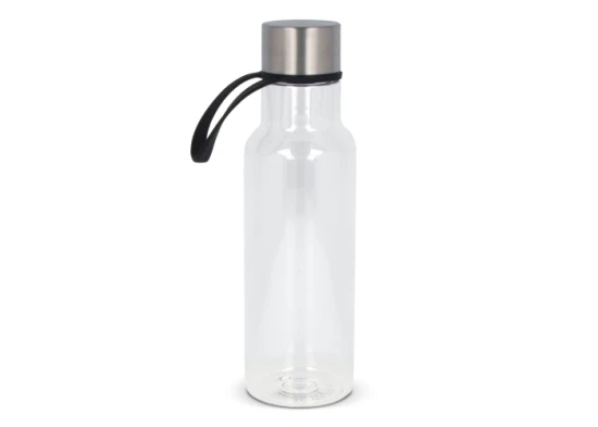 Waterfles | rPET | 600ml | Rubber handvat | Zwart