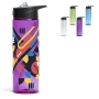 Wasserflasche | Tritan Kunststoff | 700ml | Mit Strohhalm