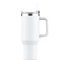 Mug avec anse | Acier inoxydable et rPET | 1,2 L | Paille | Imitation Stanley