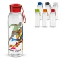 Wasserflasche | Tritan | 600 ml | Transparent | Silikonriemen | BPA-frei
