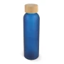 Wasserflasche | Glas und Bambusdeckel | 500ml | Vollfarbiger Rundumdruck