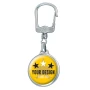 Sleutelhanger | Metaal | Rond | Dubbelzijdige doming