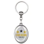 Keyring | Metal | Oval | Double-sided doming
