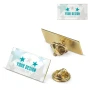 Rectangle pin | Metal | 26x14x10 mm | Butterfly closure