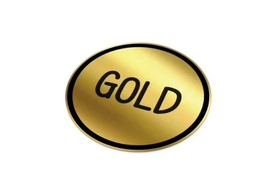 Sticker | Vinyl | Ø 4cm | Gemaakt in Nederland | Goud