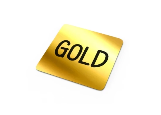 Vierkante sticker | Vinyl | 15x15mm | Gemaakt in Nederland | Goud