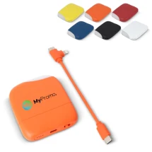 Batterie externe | ABS recyclé | 7.6x6.5x1.4cm | 5000mAh | Touché LED intelligent