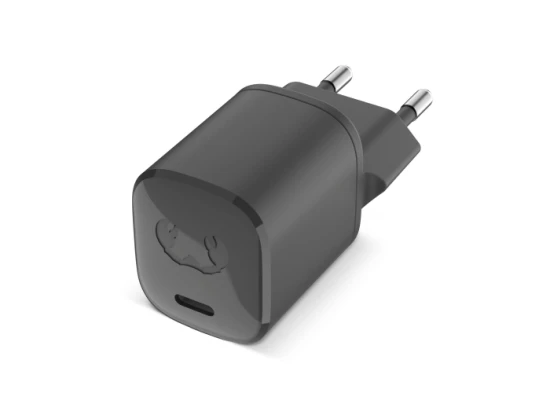 Fresh 'n Rebel mini oplader | ABS | USB-C | 20W USB-C stroomleveringspoort | Donker Grijs