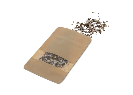 Seed bags with dried flowers | 4 gr | Sustainable gift | Brown