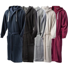 Bathrobe | Cotton & polyester | L/XL | Two pockets and a hood | Luxurious
