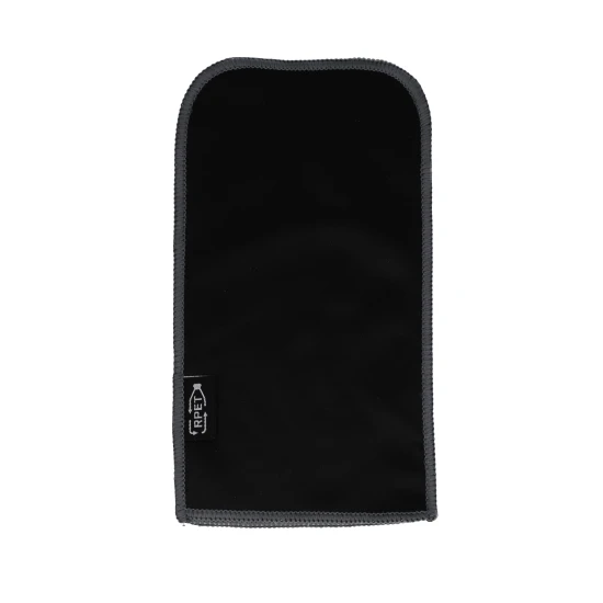 Brillenzakje | rPET 400g/m² | Badstof aan de binnenkant | Full colour bedrukking | Zwart