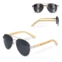 Lunettes de soleil aviateur avec branches en bambou | Protection UV400