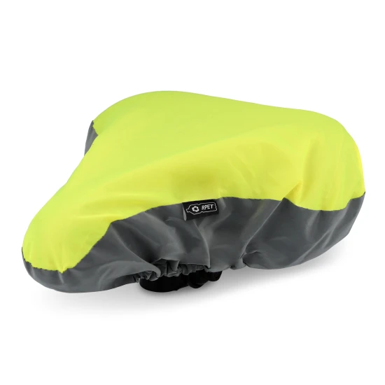 Saddle cover | rPET | Reflective section | With elastic band | Water repellent | Yellow