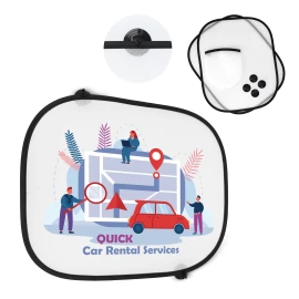 Car Window Sunshade, Set Of 2 With Pouch