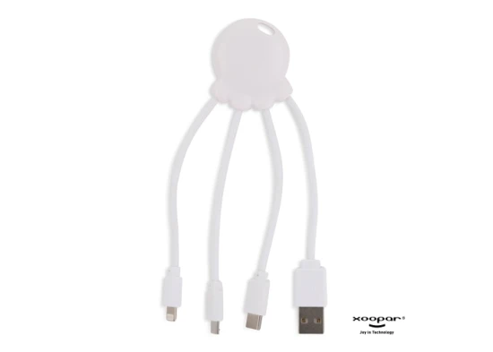 Charging cable | Recycled plastic | Eco | With USB connector | White