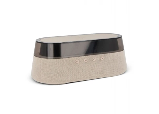 5-in-1 speaker & wireless charger | ABS | Multifunction | High quality | Ecru