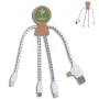 Charging cable | Cork & DuPont Tyvek | USB & USB-C input | 3 different connectors | Eco