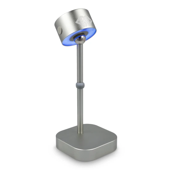 Smart Table Lamp with voice command | Recycled aluminium | Rechargeable battery | LED lighting | Light Grey