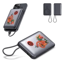 Powerbank | ABS | 10000 mAh | Magnetisch | Draadloos opladen | Geschikt voor Apple Watch | Snel opladen