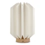 Coollux Faltbare LED-Lampe | Papierdesign mit Holzsockel | 25 cm