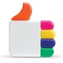 Highlighter | ABS | 5 colours | Thumb-shaped