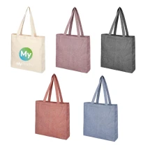 Tragetasche aus Baumwolle und Polyester | Recycelt | 210gr/m² | Bodenfalte