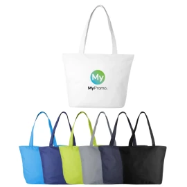 Tote bag | 600D polyester | Zippered | 47x35cm | 34 cm long handles | Many colors available