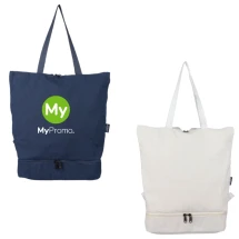 Tote rugzak | Gerecyclede polycotton 330 g/m² | 30L inhoud | Sluiting met trekkoord