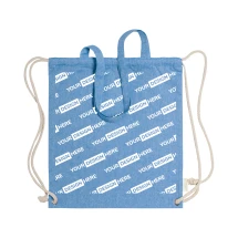 Sac à cordon | Coton recyclé  140 g/m² | Cordons tressés épais | Longues poignées