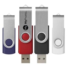 Drehbarer USB-Stick | Kunststoff & Aluminium | 4GB bis 64GB | Lieferung in 16 Tagen