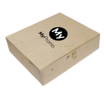 Wine box | Wood | 335x295x95mm | 3 compartments | With lock and hinges | High quality