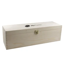 Wine box | Wood | With lock and hinges | 335x89x95mm | High quality