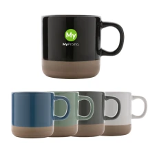Mug | Céramique | 360 ml | Corps émaillé et base naturelle cuite