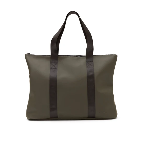 Zippered shopping bag | PU | 19,8L | Water resistant | green