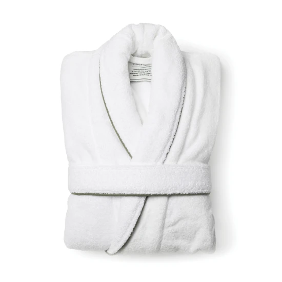 Bathrobe | 100% cotton | Sizes S / M | Wide collar | Luxurious | white