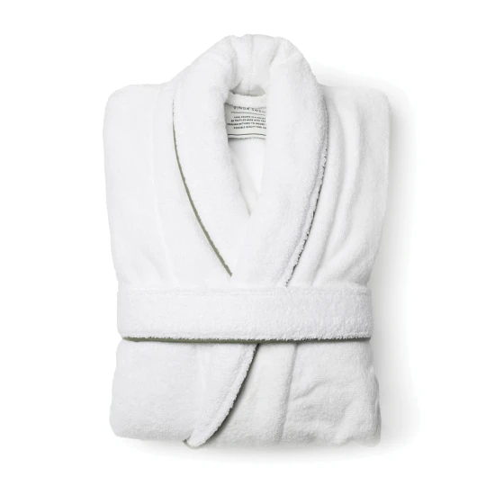 Luxurious bathrobe | 100% cotton | Grey colour | Extra soft | white