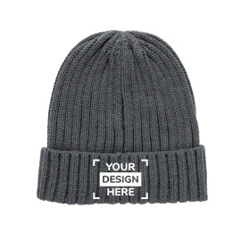 Beanie with large ribs | Acrylic & recycled polyester | With AWARE™ tracer | Sustainable